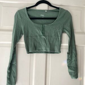Pacsun Green Long Sleeve Top